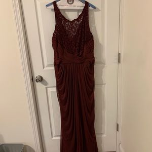 David’s Bridal high neck lace with mesh bottom
